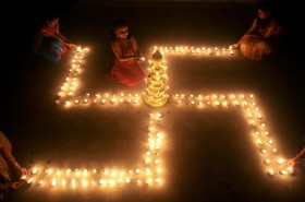 (Photo: Reuters)<br>The swastika is an ancient Indian Hindu syymbol